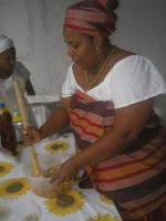 Mae Jaciara prepares typical Candomblé meal Mae Jaciara prepares typical Candomblé meal